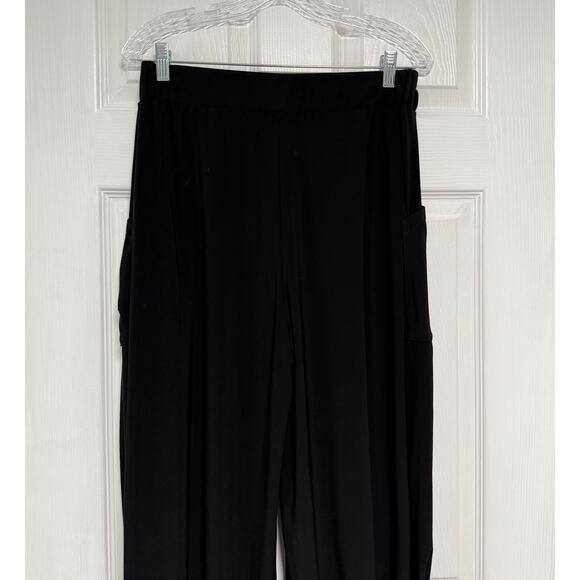 Joseph Ribkoff Women's Black Bubble Hemline With Pockets Pants Size 12 - Picture 13 of 14